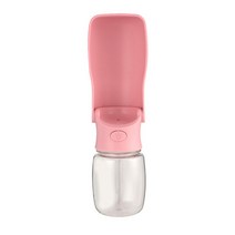 리치독스 산책물병 간편 편리 한손에 쏙 강아지 휴대용 접이식 [파스텔땅콩물병], 핑크