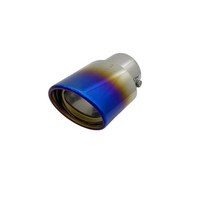 자동차 범용 테일 쓰로우트 파이프 63mm 배기 머플러 개조 용품 배기관 수정, A153 Blue