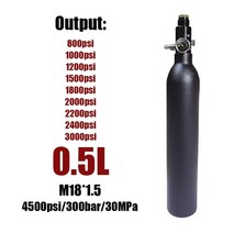 에어탱크 콤프레샤 리시버탱크 유압 콤프레셔 압축 공기 탱크 0.25l 0.35l 0.5l co2 병 실린더 4500psi 30mpa 300bar m181.5 레귤레이터 출력, 0.5리터 탱크, 출력 3000psi