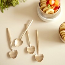 놋담 방짜유기 유기 하트 티스푼 4P, 단품