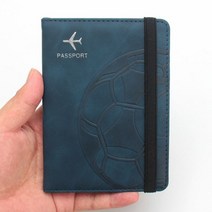 피파 월드컵RFID 여권 보호 카드 홀더 지갑 다기능 여행 초박형 커버 축구 요소 케이스, 03 Blue