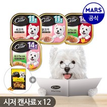 한국마즈 시저 강아지캔 11세 14세이상 100gx12개, 02.11세이상 닭고기x12개, 선택완료, 선택완료