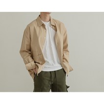 남자 봄 가을 기본 칼라 카라넥 루즈핏 포켓 면 자켓형 셔츠 오버핏 데일리 캐주얼 정장 코튼 아우터 패션 남자옷사는곳 코디