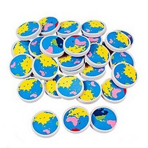 지구 모양 어린이 지우개 3개 세트 과일전지용판 실링