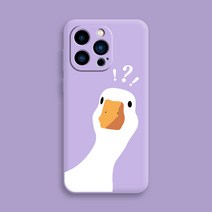 PYHO 아이폰14 프로 케이스 빙구미 물음표 오리 액상실리콘 케이스 10컬러