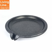 Kitchen 고급 원형 슈퍼스톤 곱창구이팬 삼겹살 불판 오리주물럭 불판 5중코팅 구아판 고기불판, ♥Kitchen_원형멧돌불판 대(38cm)♥, 1개