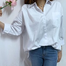 보이 고퀄리티 순면 가오리 스냅단추 박스 박시핏 오버사이즈 빅사이즈 기본 셔츠