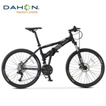 다혼스피드 Dahon D9 26 인치 27가변 속도 디스크 브레이크 접이식 산악 자전거 성인 오프로드 자전거 mtb 팻바이크 inch 스타일 style, 26인치, 매트 블랙