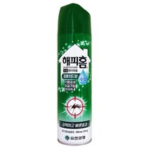 유한양행 해피홈 에어로솔 모기.파리살충제 500ml 피톤치드향, 1개