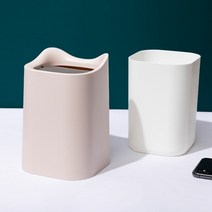 다용도 미니휴지통 책상위 화장대 미니 프리미엄 휴지통 미디어나무, 화이트