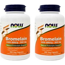 now bromelain 500 mg 200 식물성 캡슐2팩 보충제