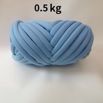 목도리 실 손뜨개 두꺼운 슈퍼 벌크 청키 원사 손 뜨개질 크로 셰 부드러운 큰 면 DIY 팔 로빙 방적 담요용 1kg 232895, 0.5kg 블루