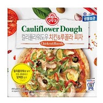 키워도 혼밥 야식 간식 간편 술안주 오뚜기 치킨&루꼴라 컬리플라워도우 피자 410g 410g, 1세트