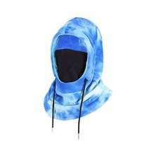 Balaclava Ski Bandana 따뜻한 열 보호대 남성용 플리스 추운 날씨 여성용 오토바이 하이킹 스키 자전거 용 넥 워머, 34.5cmx53cm, 폴리에스터, 푸른
