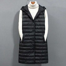 롱패딩 조끼 외출 여성 여행 캐주얼 중년 패딩 스타일