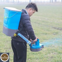 배낭식 농업용 비료 살포기 계양 염화칼슘 전동 농약분무기, 호루라기헤드(롱핸들) 축전기 8A+ 충전기