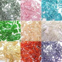 시드비즈 1.5*6mm 막대비드 한팩 100g 비즈공예, WB-15
