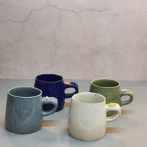 도자기 머그컵 선물용 예쁜머그 매화 350ml 500ml, 대500ml, 블루그레이