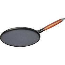 스타우브 팬케이크 크레페 크레이프 팬 나무손잡이 28cm 고기구이 인덕션 가능 Staub, 기본