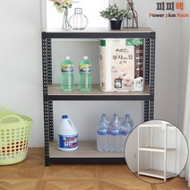 피피랙 무볼트 무소음 조립식 앵글 선반 3단 900 x 500 x 1200 mm 6R02BW0905123, 검정