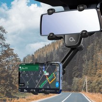 316하우스 360도회전확장 룸미러 거치대 차량용 핸드폰 차량 휴대폰 자동차 스마트폰 백미러, 3세대 하이브리드, 클래시블랙, 1개