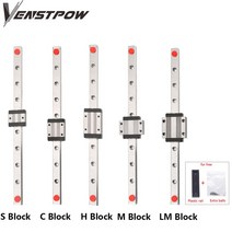 3D 프린터 부품 소모품 노즐 업그레이드 버전 MGN12H 선형 가이드 폭 12mm SZ12H 300 500 600 800 1000mm 1 개 MGN12 레일 블록 고정밀, 1000mm+SZ12 S