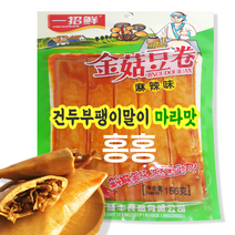 홍홍 중국식품 찐구또우잔 마라맛 156g 건두부팽이버섯말이 팽이버섯두부 건두부말이 버섯건두부, 1개
