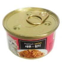 [엔터펫]프리미엄 런치캔(새우+참치)80g, 단품