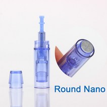 Dr 펜 바늘 아름다움 피부 얼굴 관리 dermapen 우표 microniddle 롤러 derma a1 카트리지 마이크로 바늘 na, Round Nano