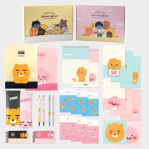 카카오프렌즈 알찬구성 문구세트/라이언 어피치 세트, 어피치세트+선물포장