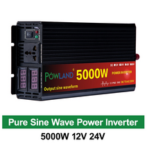 차량용 인버터 파워뱅크 캠핑용 차박 충전기 12v24v 220v2K3K4Kw 순수 사인파 전원 전압 변압기 변환기 + 2 led 디스플레이, 2000w, 24v