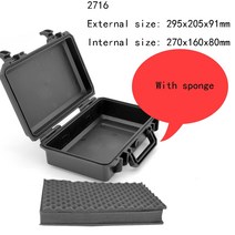 ABS 플라스틱 안전 장비 도구 상자 방수 밀봉 충격 방지 케이스 사전 절단 스폰지 가방