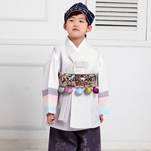 [럭셔리한복] 248.선비장원회색(남) _ 아동한복 남아한복 돌한복 유아 아이한복 물실크재질 색동 저고리 전통스타일