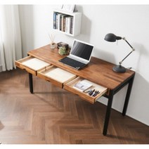 재택근무 고급 서재 원목 1500 책상 1인용 미니멀 대학생용 북유럽 가정 장, 멀바우