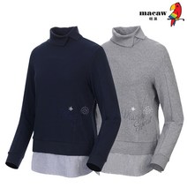 [마코 SALE] (여성)밑단배색반하이넥티셔츠_MKW3TH07