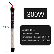 돼지꼬리히터 열선 온수 히터 110v-220v EU 미국 잠수정 가열 막대 25W / 50W 100W 200W 300W 수족관 물고기 탱크 조정 가능한 온도 조절기 히팅로드, [05] E-300W, [02] US, 05 E-300W_02 US