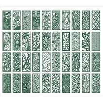 뉴 룸 디바이더 패널 스텐실 창 CNC 레이저 크리컷 컷 장식 벡터 400 피스 파일 DXF CDR EPS SVG 형식
