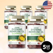 달맞이꽃 종자유 여성 호르몬 피부개선 효능 오일 구미 5병, 5개, 60정