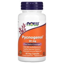 나우푸드 피크노제놀 소나무껍질 추출물 30mg 베지 캡슐 60정, 1개