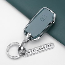 유투카 더뉴 레이 K3 K5 K7 K8 쏘렌토MQ4 카니발KA4 스포티지NQ5 셀토스 EV6 니로SG2 자동차 스마트 키케이스 TPU키홀더 키링 키커버 골드라인 실버라인 스트랩, TK-01, 실버-그레이블루