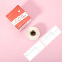Phomemo M110 M200 프린터 감열지 롤 30*25 + 45mm 100pcs 라벨용 쥬얼리 태그 가격 스티커 접착 F 모양 라벨 용지