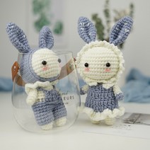코바늘 인형 뜨기 토끼 도안 뜨개질 커플 diy 키트 겨울 집에서 하는 취미 집순이, 상세페이지 참조