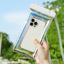 스마트스테이 오로라 방수팩 물놀이 핸드폰 다용도 휴대폰 스마트폰 폰 방수 케이스, 화이트, 1개