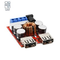 dc-dc 8v 35v 5v 자동차 충전 보드 8a 10a 전화 스텝 다운 벅 컨버터 전원 공급 장치 모듈 24 포트 usb 전압 조정기, USB 2개