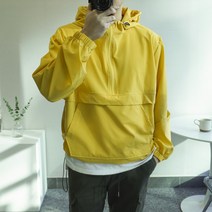 쿼터 남자 윈드 스판 아노락 후드 바람막이 집업 자켓 5color