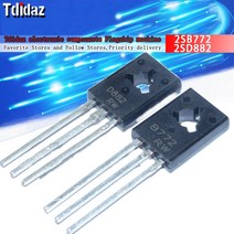 20PCS 2SD882 2SB772 TO126 10PCS D882 B772 IC 신규 원본