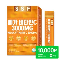 메가 비타민C 3000MG 고함량 가루 100포 수용성 비타민씨 분말 순수식품, 2박스/200포 메가비타민C