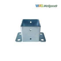 웰굿즈 사각파이프 조인트25 ㅗ형(바닥고정 베이스), 단품