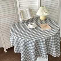 빈티지 감성 테이블보 1인 2인 식탁보 책상보 협탁보 미니 원형 테이블보, S, 20.소프트 블랙 테이블보