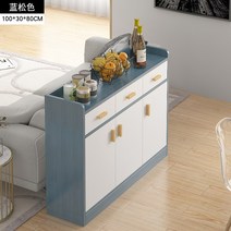 탕비실 수납장 홈카페장 선반 주방선반장 홈바장 카페장 다이 커피머신선반 정수기 다용도장 탕비장, 3도어, 100x30x80cm 3도어+3서랍-블루